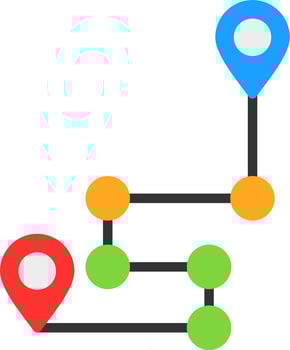 Route Vector Icon Design