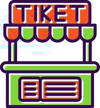 Ticket Office Vector Icon Design