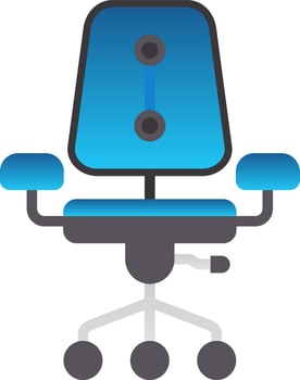 Desk Chair Vector Icon Design