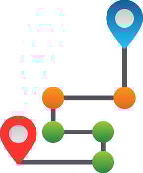 Route Vector Icon Design