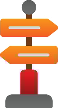 Directional Sign Vector Icon Design