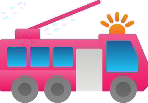 Fire Truck Vector Icon Design