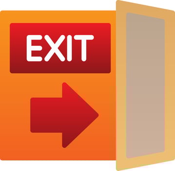 Exit Vector Icon Design