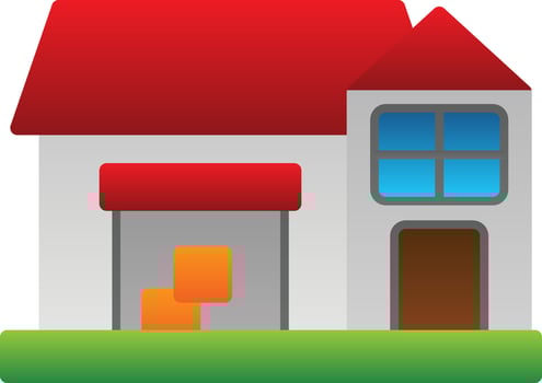 Warehouse Vector Icon Design