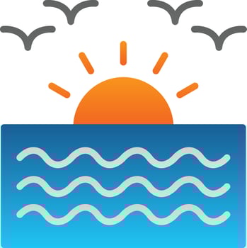 Sunrise Vector Icon Design