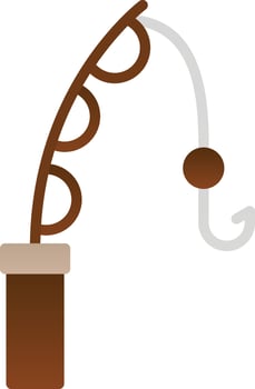 Fishing ROd Vector Icon Design