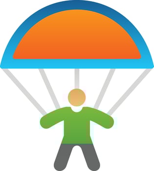 Skydiving Vector Icon Design