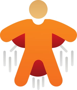 Base Jump Vector Icon Design