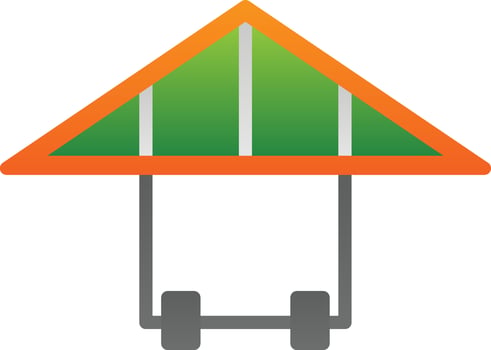 Hang Gliding Vector Icon Design