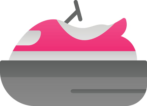 Jet Ski Vector Icon Design