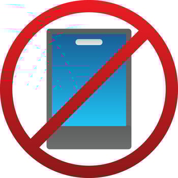 No Phone Vector Icon Design