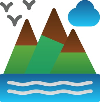 Mountains Vector Icon Design