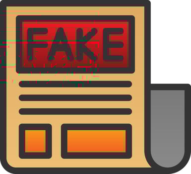Fake News Vector Icon Design