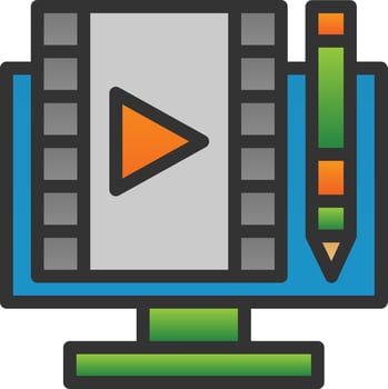Video Editing Vector Icon Design