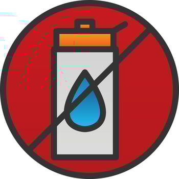 No Liquid Vector Icon Design
