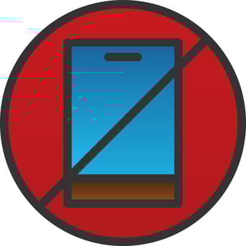 No Phone Vector Icon Design