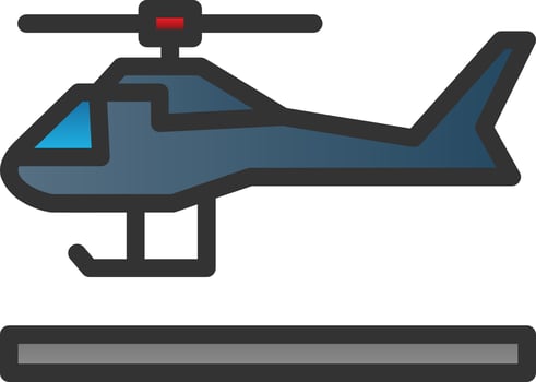 Helicopter Vector Icon Design