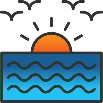 Sunrise Vector Icon Design