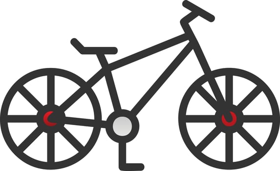 Mountain Bike Vector Icon Design