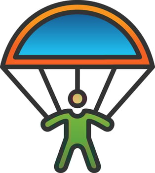 Skydiving Vector Icon Design