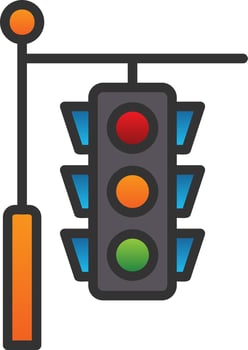 Traffic Lights Vector Icon Design