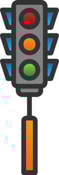 Traffic Lights Vector Icon Design