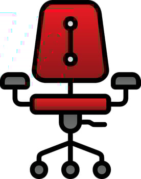 Desk Chair Vector Icon Design