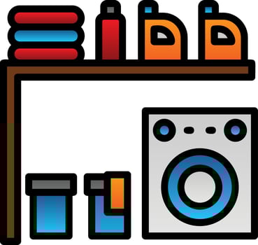 Laundry Room Vector Icon Design