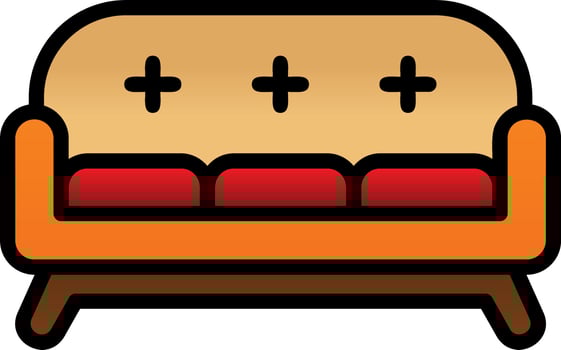 Sofa Vector Icon Design