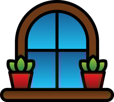 Window Vector Icon Design