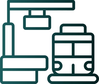Train Platform Vector Icon Design