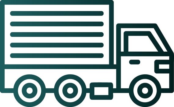 Cargo Truck Vector Icon Design