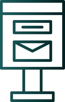Postbox Vector Icon Design