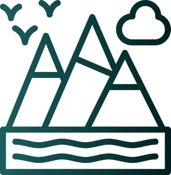 Mountains Vector Icon Design