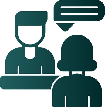 Interview Vector Icon Design