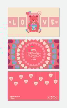 Valentine's day greeting background vector