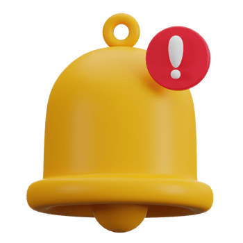 Notification Alert 3D Icon png