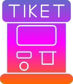 Ticket Machine Vector Icon Design