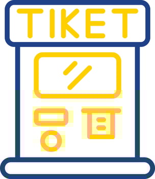 Ticket Machine Vector Icon Design