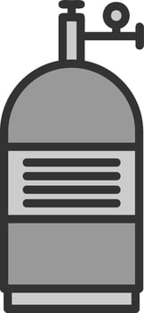 Oxygen Tank Vector Icon Design