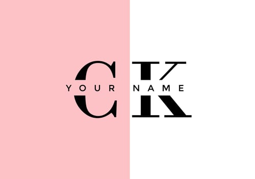 letter C, logo K, suitable for the company's initial symbol. vector