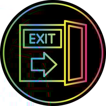 Exit Vector Icon Design