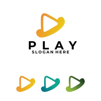 play logo icon vector isolated