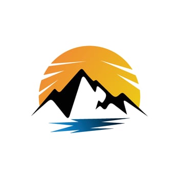 mountain logo icon vector isolated