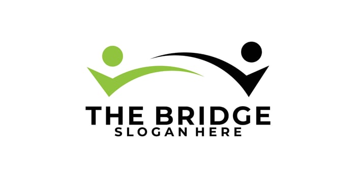 bridge logo icon vector isolated