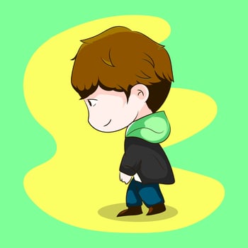 Premium vector l vector anime illustration. cute anime.