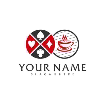 Coffee Poker logo vector template, Creative Poker logo design concepts