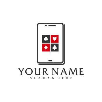 Phone Poker logo vector template, Creative Poker logo design concepts