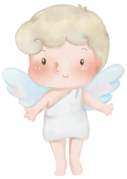 Watercolor Valentine's Day Cupid cartoon cute png