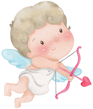 Watercolor Valentine's Day Cupid cartoon cute png